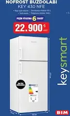 KEYSMART NOFROST BUZDOLABI KEY 430 NFE fiyat ve kampanya bilgisi